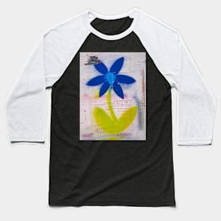 brick lane graffiti blue flower Baseball T-Shirt